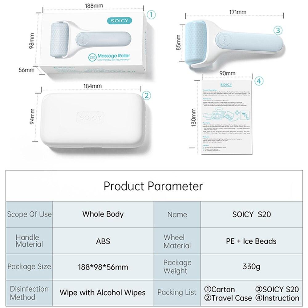 Rolă de gheață de înaltă calitate pentru umflarea feței, migrenă, ameliorarea durerii și răni minore, masaj pentru față, instrumente de îngrijire a pielii, cadouri pentru femei