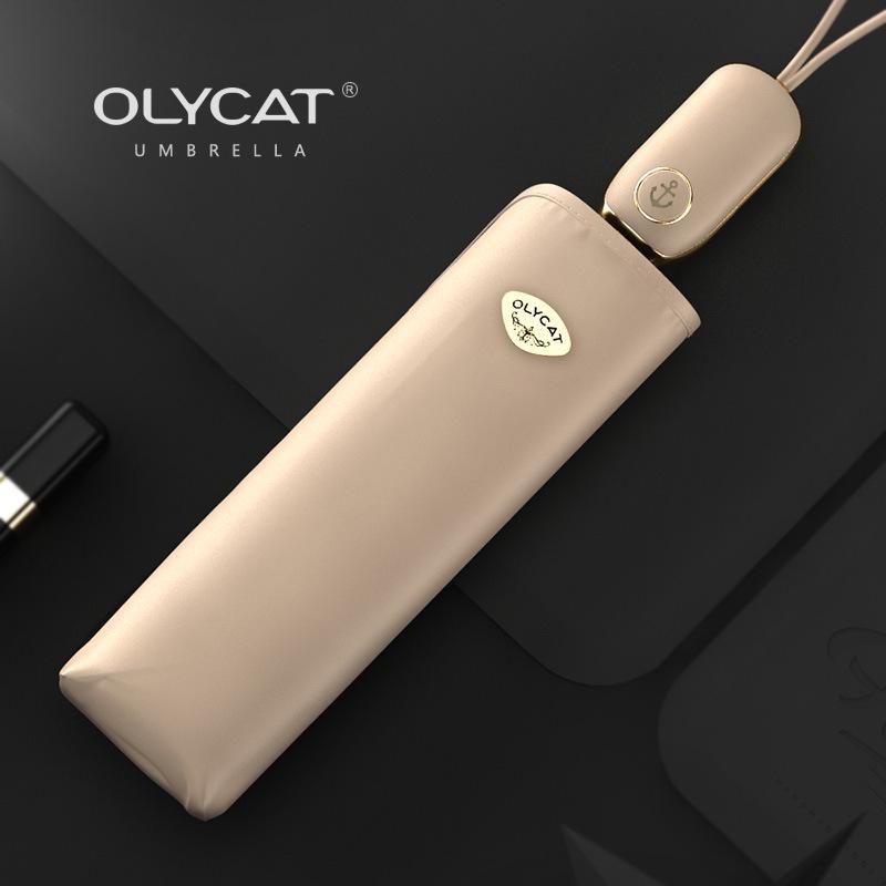 OLYCAT Automatic Compact Umbrella for Women - UV Protection, Rain or Shine Dual-Use, Portable Sunshade
