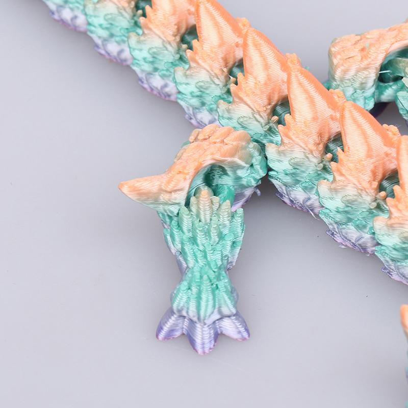 1 Piece Desk Ornament Toy New 3D Print Akatsuki Magic Dragon Model Multi-Joint Movable Creative Table Home Decoration Gift