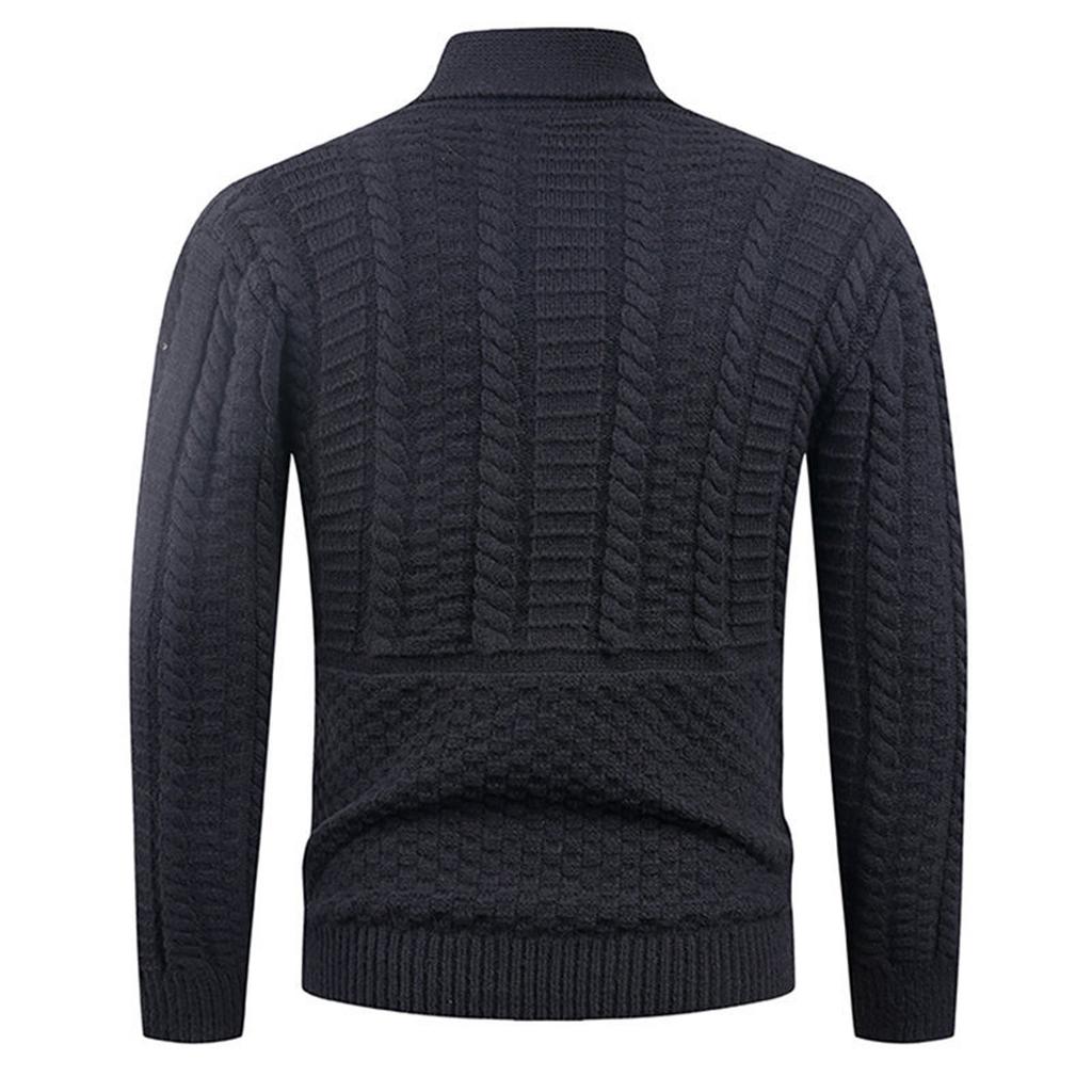 Mens Shawl Collar Cardigan Sweater Cable Knit Button Down Sweaters Long Sleeve Casual Winter Outwear