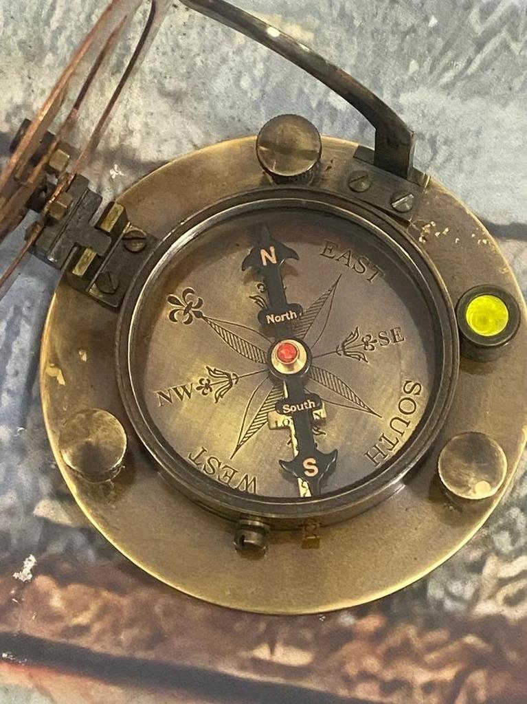 Marine Working Sundial Compass Brass Nautical Antique Finish Collectible Wonderful Seasonal Gift