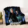 Johnny Hallyday - Allume Le Feu PosterBlanket Flannel Throw Blanket for Sofa, Bed, Travel, Camping, Office, Couch, Chair, And Bed Gift for C