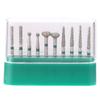 10 stk Tannbehandling rustfritt stål 1,6 mm rundt håndtak Dental Diamond Burs Drills Kit