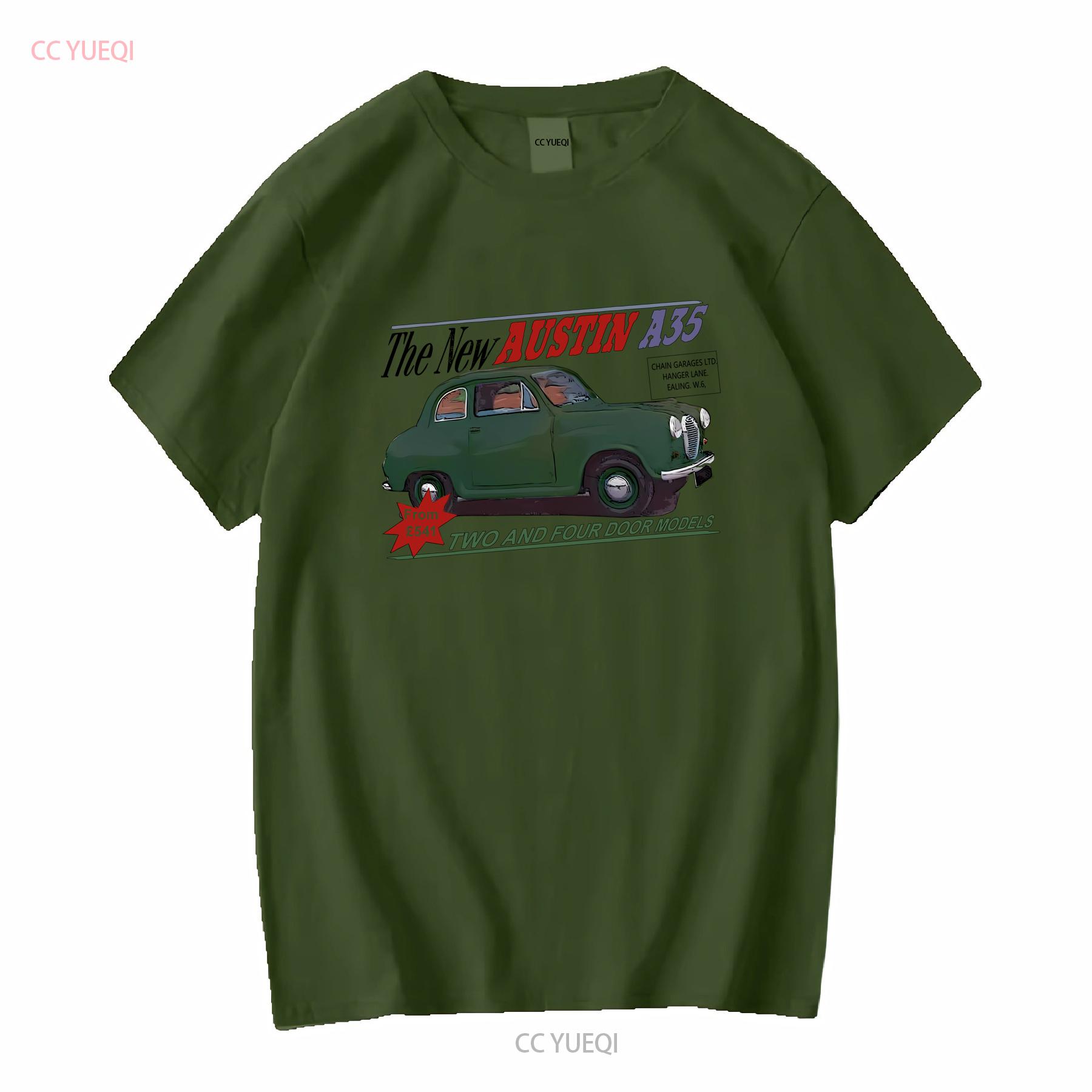 

Austin A35 Retro brochure style T Shirt long or short sleeves vintage Washed Stylish Soft graphic Top For Everyday Wear XL