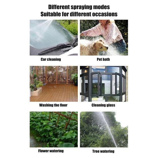 High Pressure Washer Metal Extension Pole Cleaning Turbo Scrubber with 5m Hose Ergonomic Grip