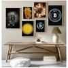 Vintage Abstract Bitcoin Symbol Bitcoin Cryptocurrency Art Poster Canvas Painting Wall Prints Picture for Living Room Home Decor