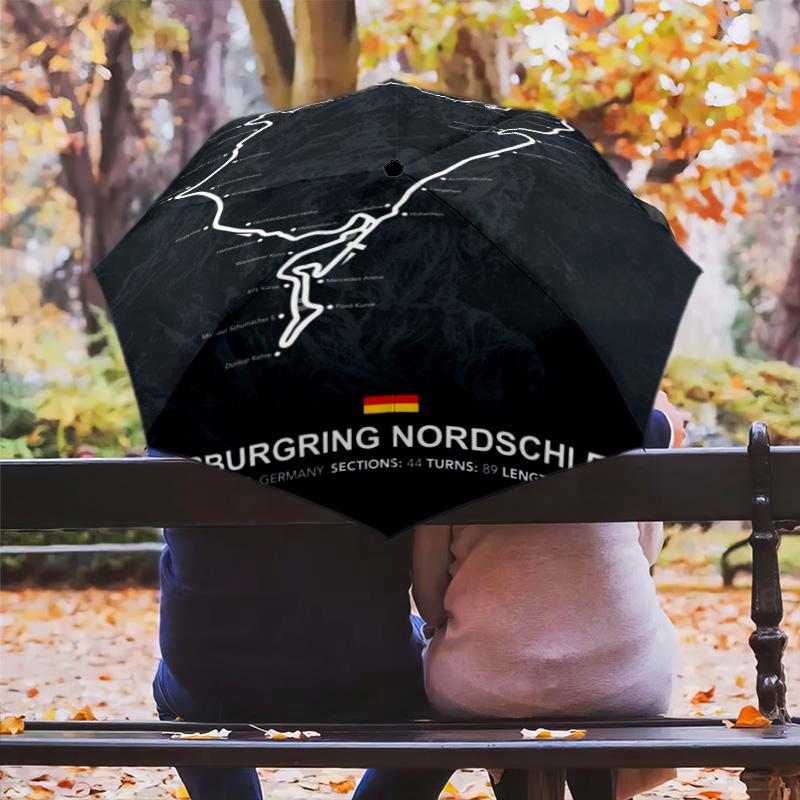 24 Hours Le Mans: Glory Folding Umbrella 8 Paraphenoid Bones Portable Travel Umbrella Gift