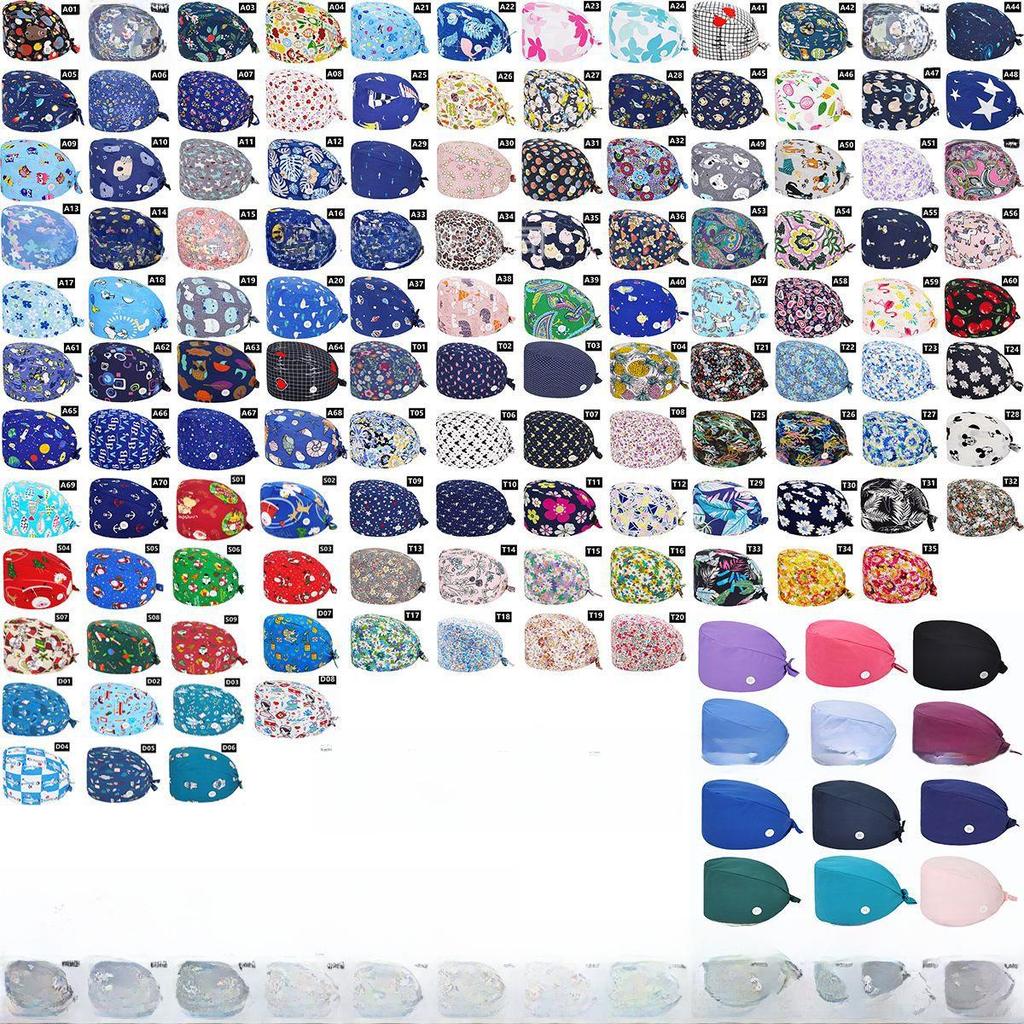 Pure Cotton Printed Surgical Cap for Nurses and Doctors