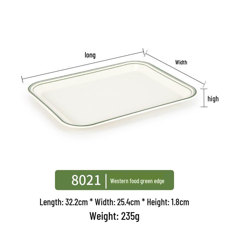 Kekler, Ekmekler, Akşam Yemeği, Hızlı Yiyecekler ve Çay için Melamin Dikdörtgen Servis Tepsisi