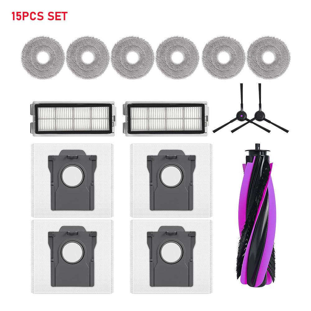Hepa Filter Main Side Brush Spare Parts For Midea V12 Pro Sweeping Robot Vacuum Cleaner Dust Bag Mop Pad Home Accessories