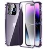 iPhone 14 Pro Max Case, Magnetic Dual Glass, Purple