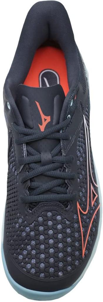 Tennisschuhe Wave Exceed TOUR 5 AC All Court Vereinsaktivitäten Leichtgewicht Spielplatz Weich cm 2E [Mizuno] Marineblau/Koralle/Türkis 28.5