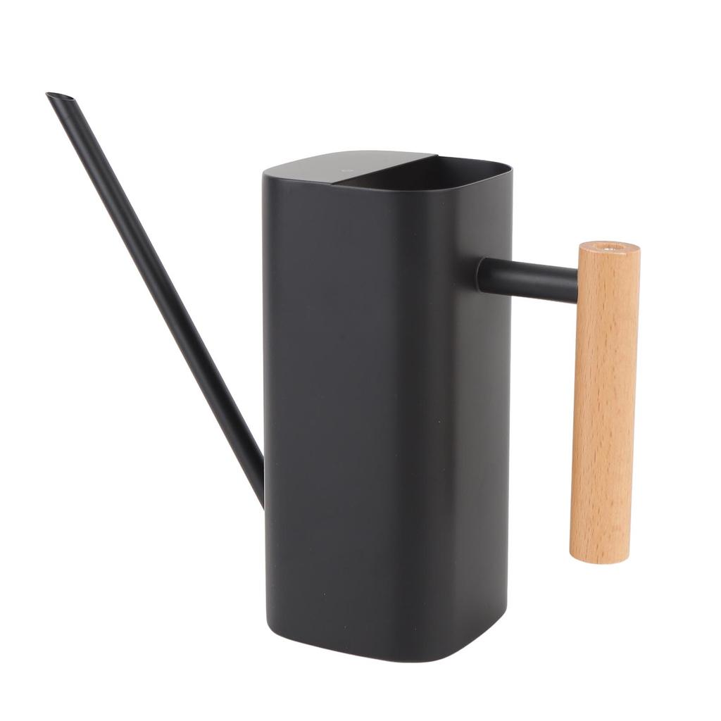 Gießkanne aus Edelstahl mit langem Ausguss Holzgriff für Zimmerpflanzen Bonsai im Innenbereich Außen