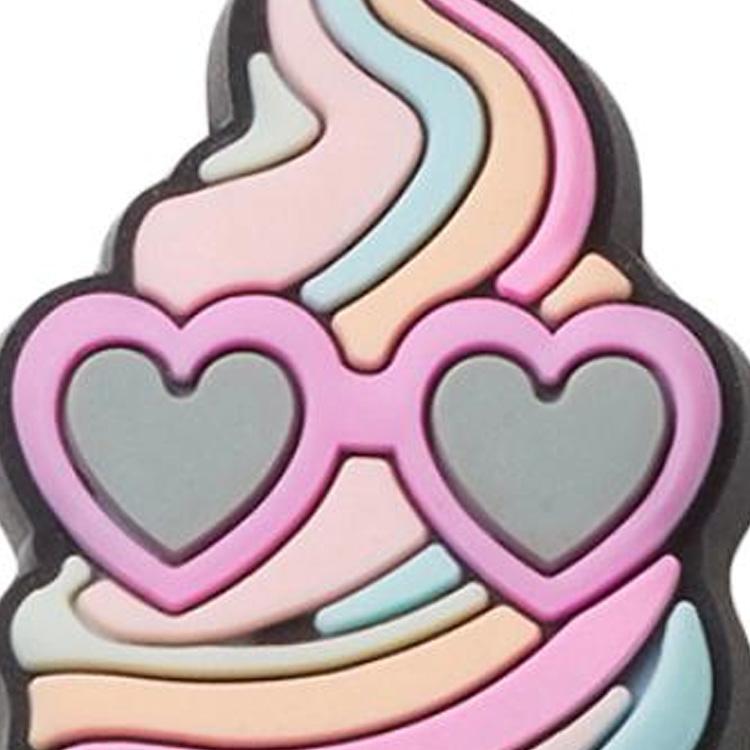 Crocs Ice Cream Shape Shoe Accessories Unisex Couple Multicolor
