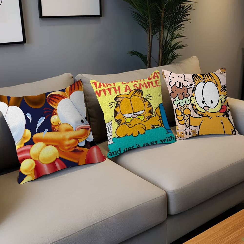 Cute Anime G-Garfields Cat Pillow Anime Pillow Sofa Bed Head Pillow Cover Cushion Cover 45X45 Cm Fashion