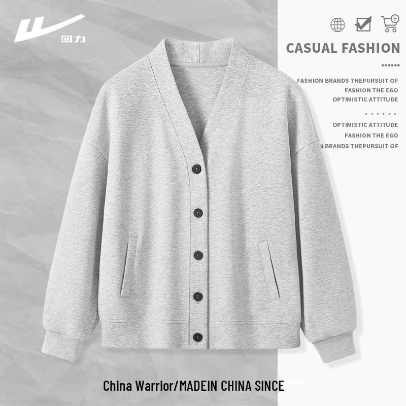 

Huili Women s 2025 Autumn V-Neck Loose Fit Cardigan Jacket M