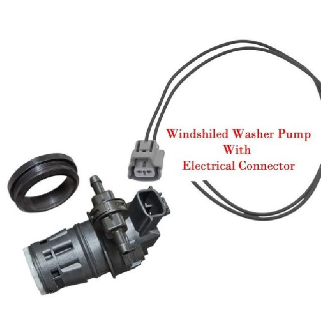Windshield Washer Pump + Connector For Acura Honda Lexus Mazda Toyota 2007-