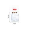 ZISIZ Flat Square Glass Honey Bottles (4-Pack)
