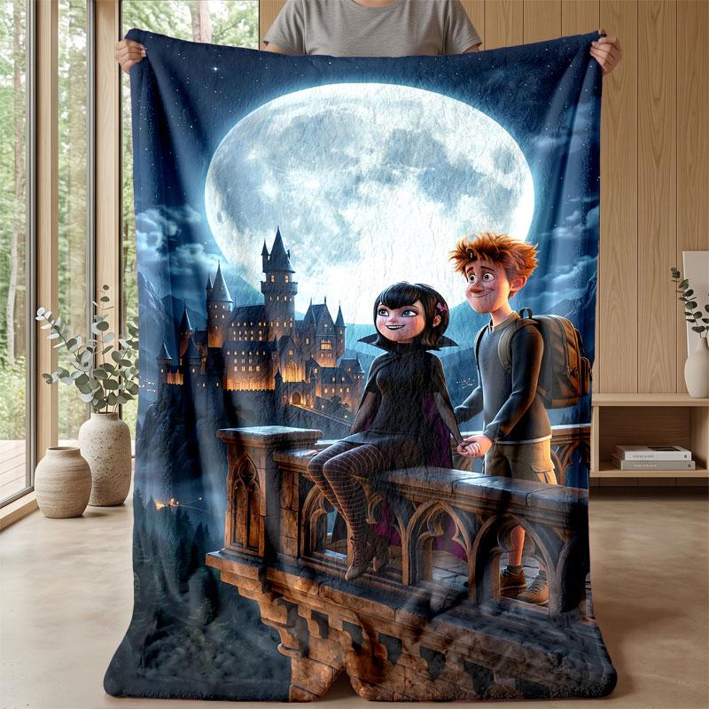 Soft Flannel Blanket Lightweight Cozy Bedroom Living Room CoverHotel Transylvania