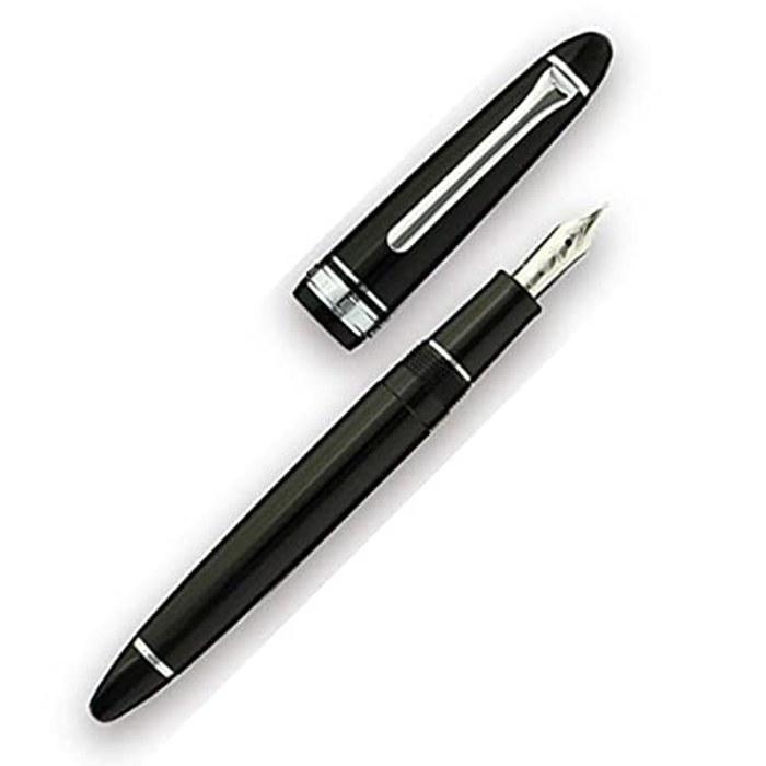 Sailor Profit Casual Fountain Pen, Silver Trim, Black, Medium Nib, 11-0571-420