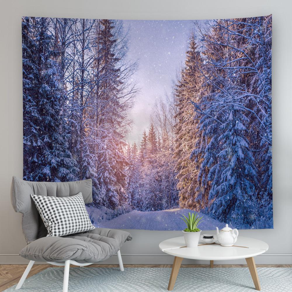 Рождественский гобелен со снежной сценой — фото 3