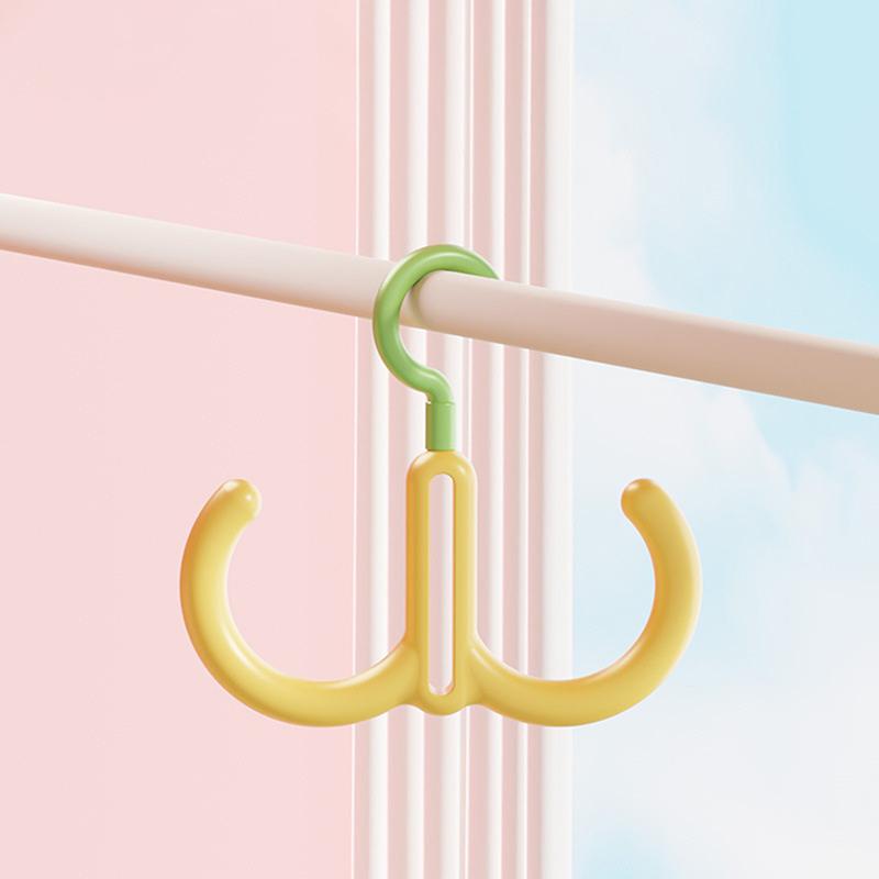 New Multifunctional Clothes Hanger Portable Dopamine Hook Scarf Tie Display Rack Rotatable Bedroom Scarf Racks