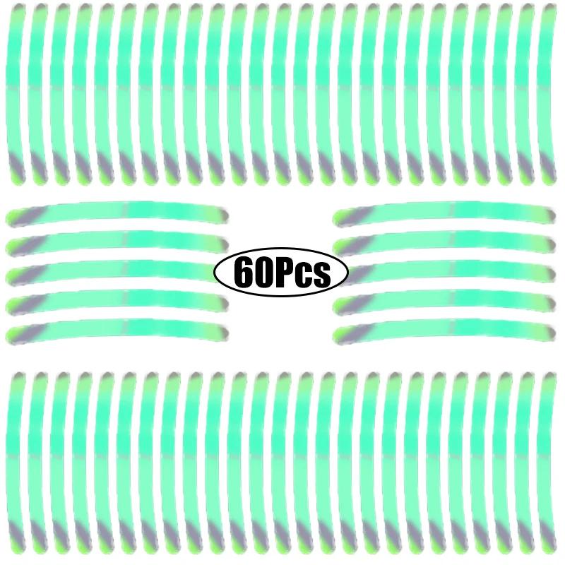 Car Wheel Hub Reflective Stickers Cars Motorcycle Stripe Tape Decorative Stickers Car Decal Auto Exterior Accessories 20-60Pcs
