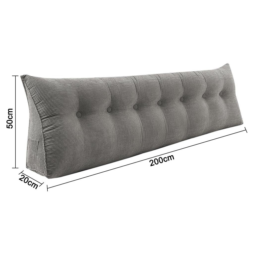 Rückenkissen Langes Keilkissen Lendenkissen 120/140/160/180/200cm, Für Bett Sofa Lesekissen Kopfteilkissen