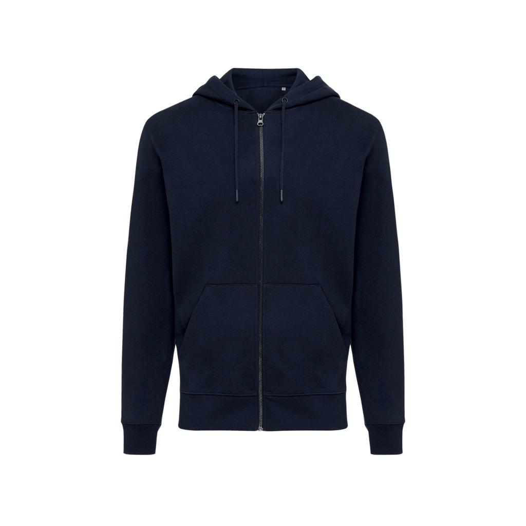 Iqoniq Unisex Erwachsenen Abisko Recycelter Baumwoll Kapuzenpullover mit durchgehendem Reißverschluss