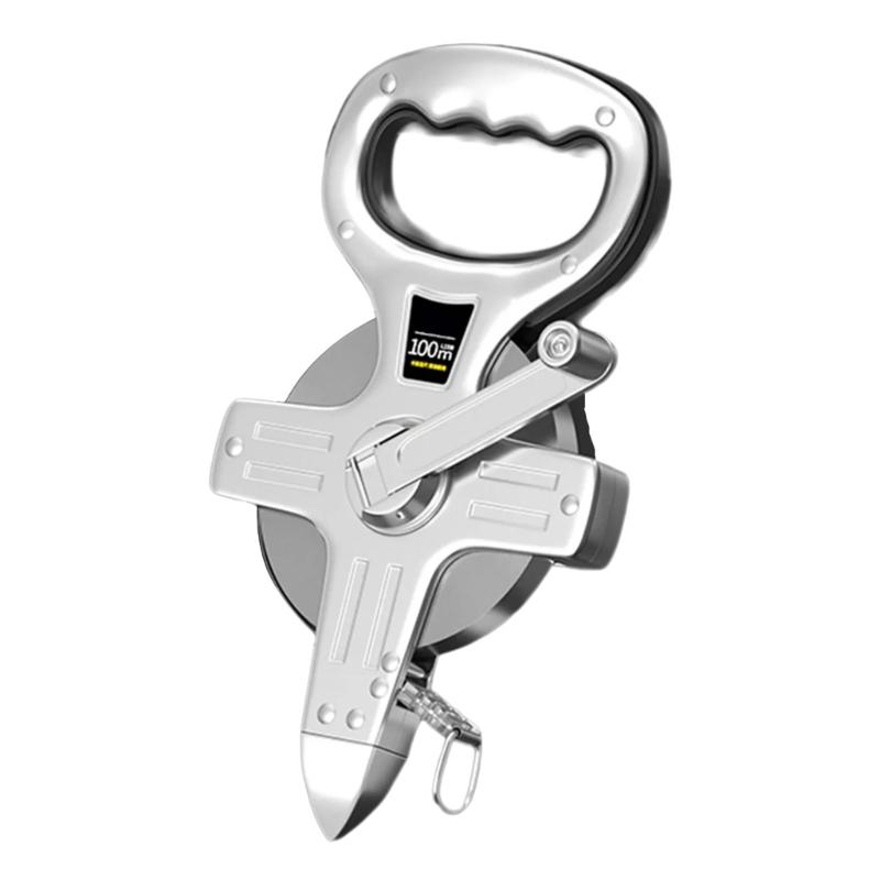 Heavy Duty Steel Frame Measuring Tape With Clear Marking For Engineering Projects 50m 100m Portable Surveying Equipment