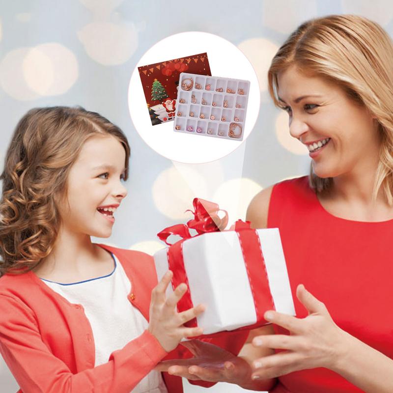 

Рождественский Адвент-календарь Браслеты Шарм Ювелирные изделия Адвент-календарь Ювелирные изделия Набор для изготовления браслетов для детей и взрослых 24-дневный шарм белый