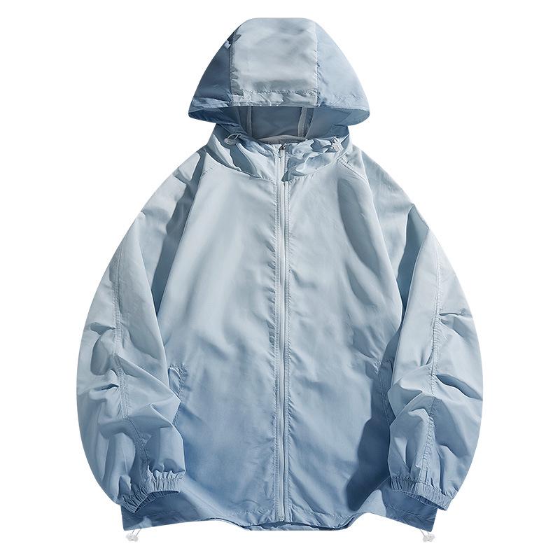 

Мужская градиентная куртка с капюшоном для защиты от солнца - Легкая, с защитой от УФ-лучей, парный дизайн. XL