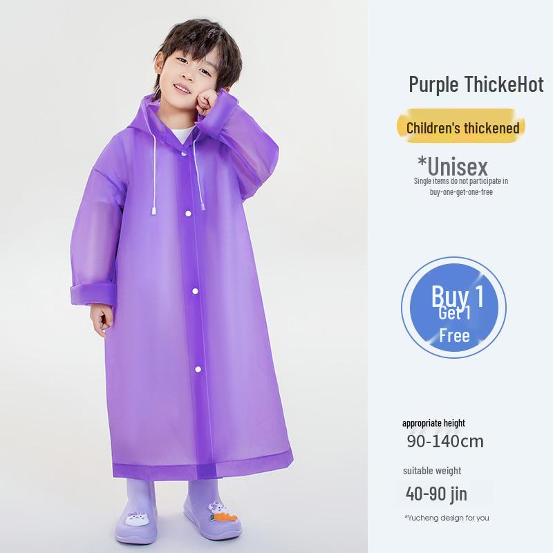 Children's Thick Disposable Raincoat for Outdoor Activities - Hiking, Camping, School, and Amusement Parks