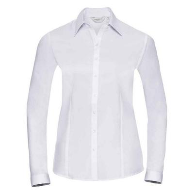 Womens/Ladies Herringbone Long-Sleeved Formal Shirt