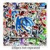 100 Waterproof Dragon Graffiti Cartoon Stickers: Creative DIY for Skateboards, Water Bottles, and Suitcases