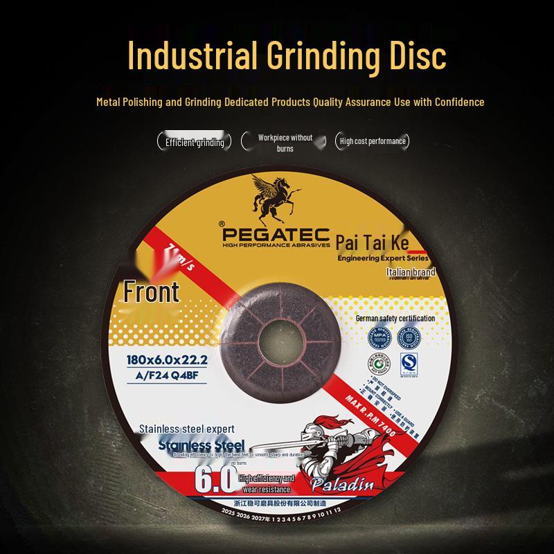 Pegatec 100x6mm Thickened Stainless Steel Angle Grinder Grinding Wheel