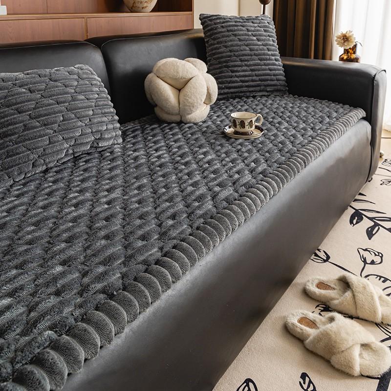 Soft Plush Non-Slip Couch Cushion Thickened Flannel Mat Sofa Bed Window Seat