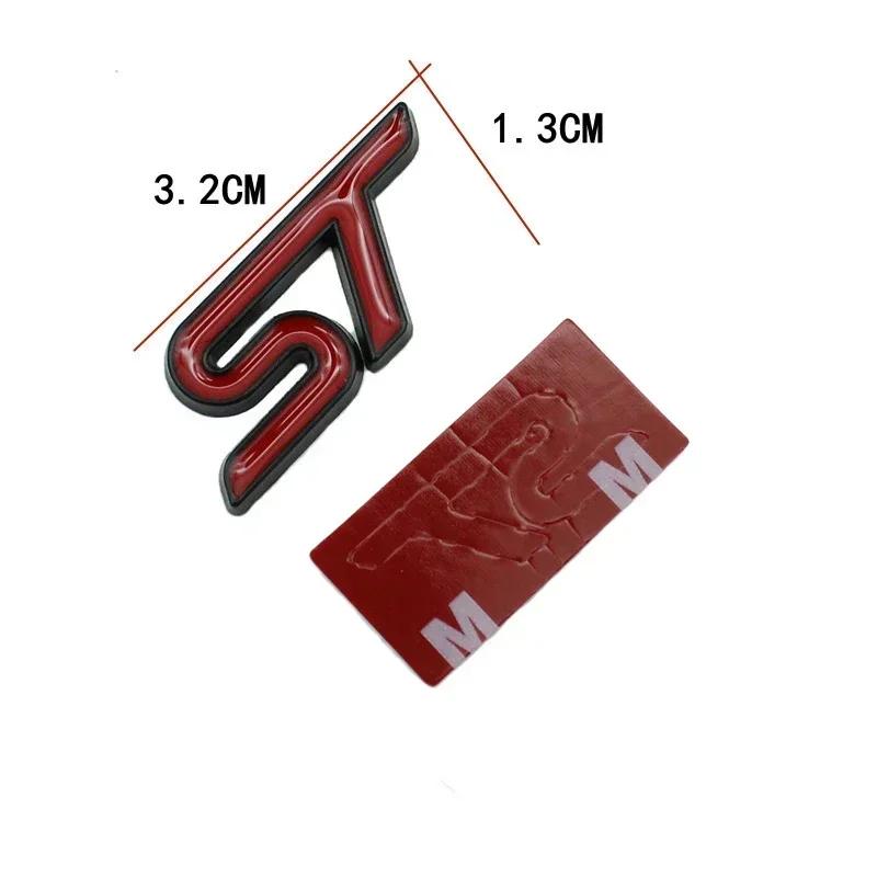 3D Metal ST Logo Car Steering Wheel Emblem Badge Sticker For Focus 2 3 MK2 MK3 MK4 MK7 Fiesta Kuga Explorer Edge