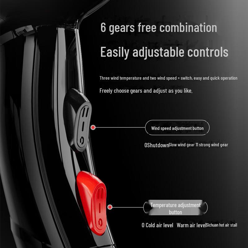 Vysoce výkonný fén Kangfu: Silný horký a studený vítr, konstantní teplota, šetrná péče o vlasy