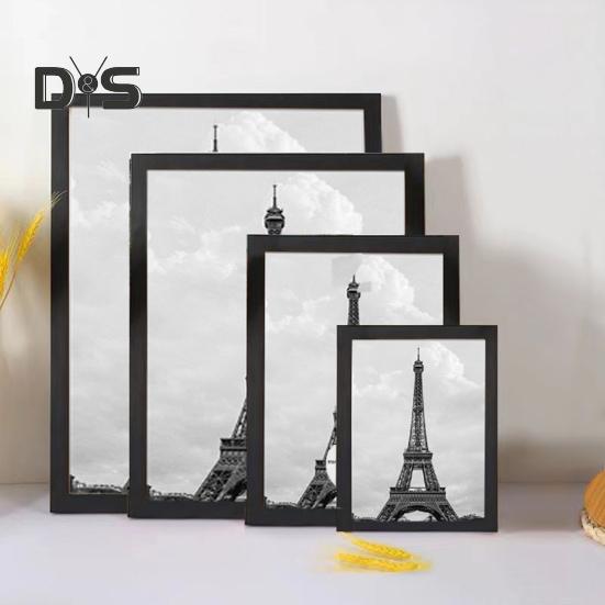 Wall Mount Photo Frame Modern Picture Art Painting Poster Display Frame Home Office Bedroom Rectangle Wall Hanging Desktop Photo Holder