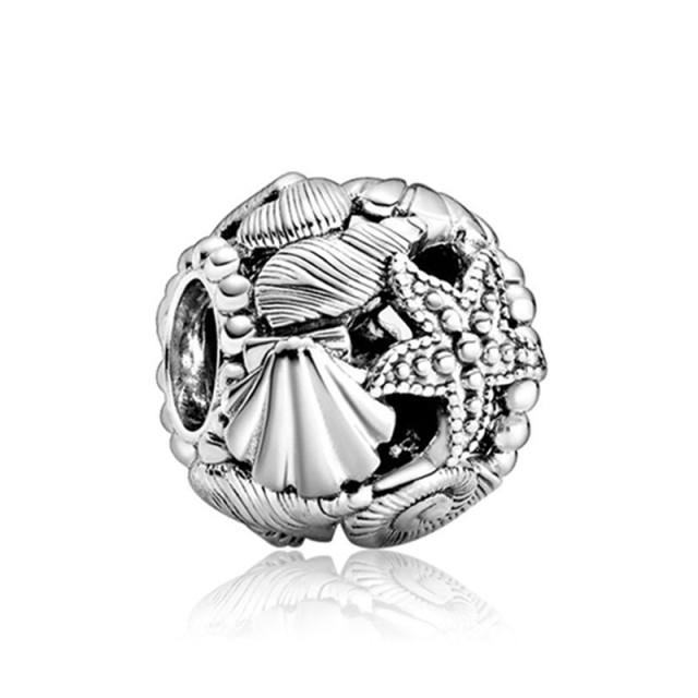 1Pcs New Cute Silver Star Cat Elephant Mushroom Bear Pendant Fit Original Charm Bracelet Women Jewelry Gifts