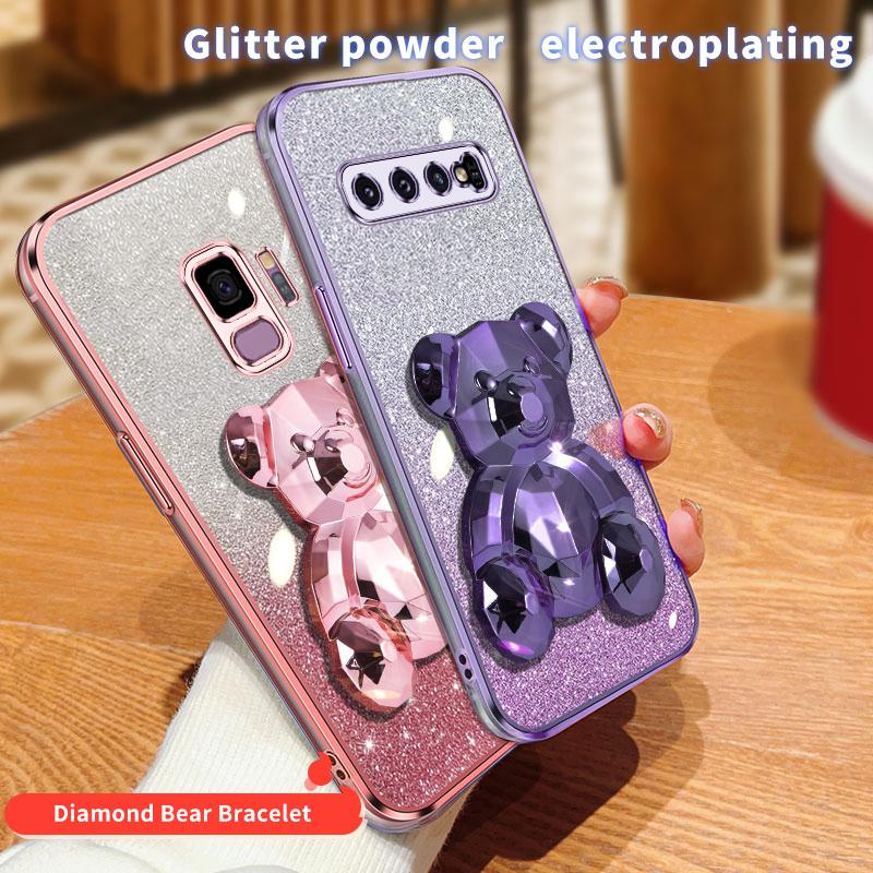 

S 9 8 10plus Роскошный блестящий чехол с держателем в виде медведя для Samsung Galaxy S10 S8 S9 Plus s9 s8plus s10 s 8, чехол-подставка