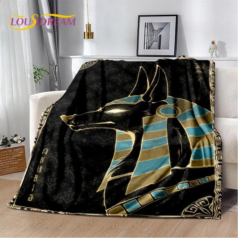 Anubis Egypt Death Mythology Horus Soft Plush Blanket,Flannel Blanket Throw Blanket for Living Room Bedroom Bed Sofa Picnic Kids