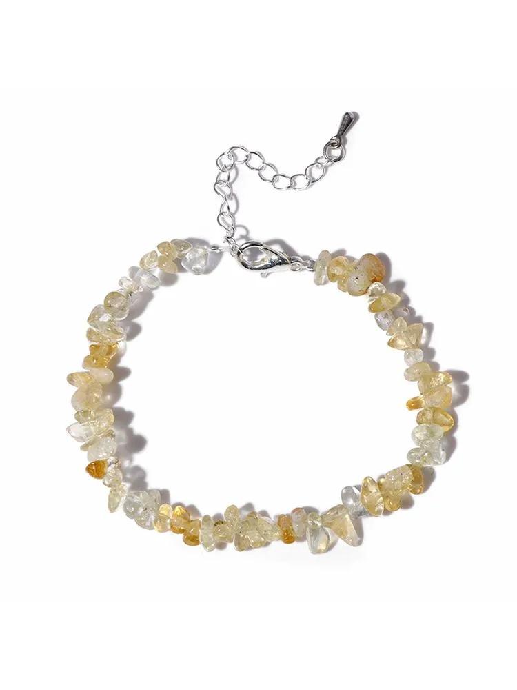 

Браслет из натуральных каменных чипсов One Size жёлтый