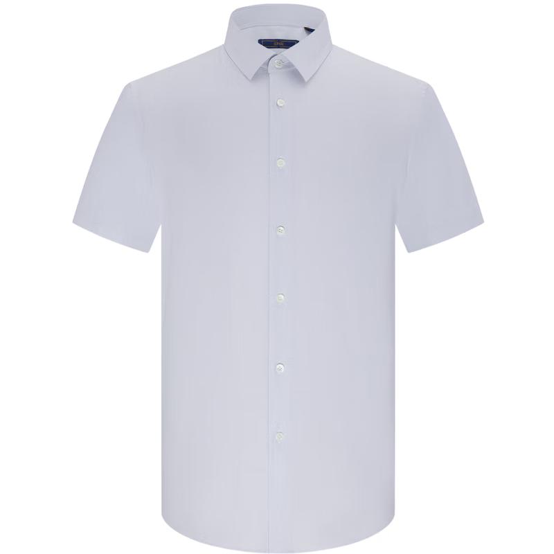 EMZ Erdos Men's Silk Blend Plaid Short-Sleeve Shirt