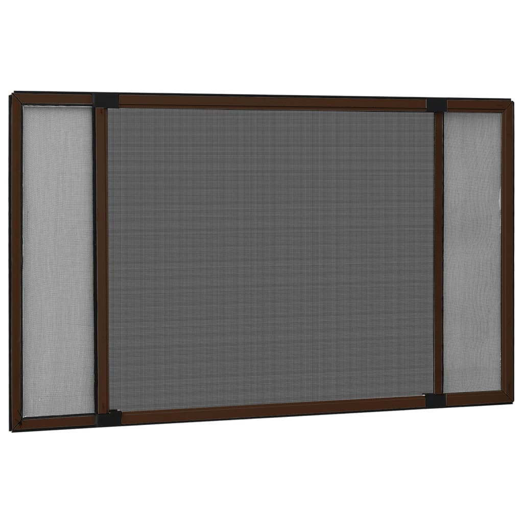 Vidaxl Extendable Window Mosquito Net, Brown, (75-143)X50 Cm