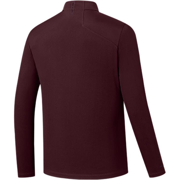 Anta Champion All-Weather Series Solid Color Stand Collar Simple Versatile Long Sleeve Knit Shirt Men tops 152610401-6
