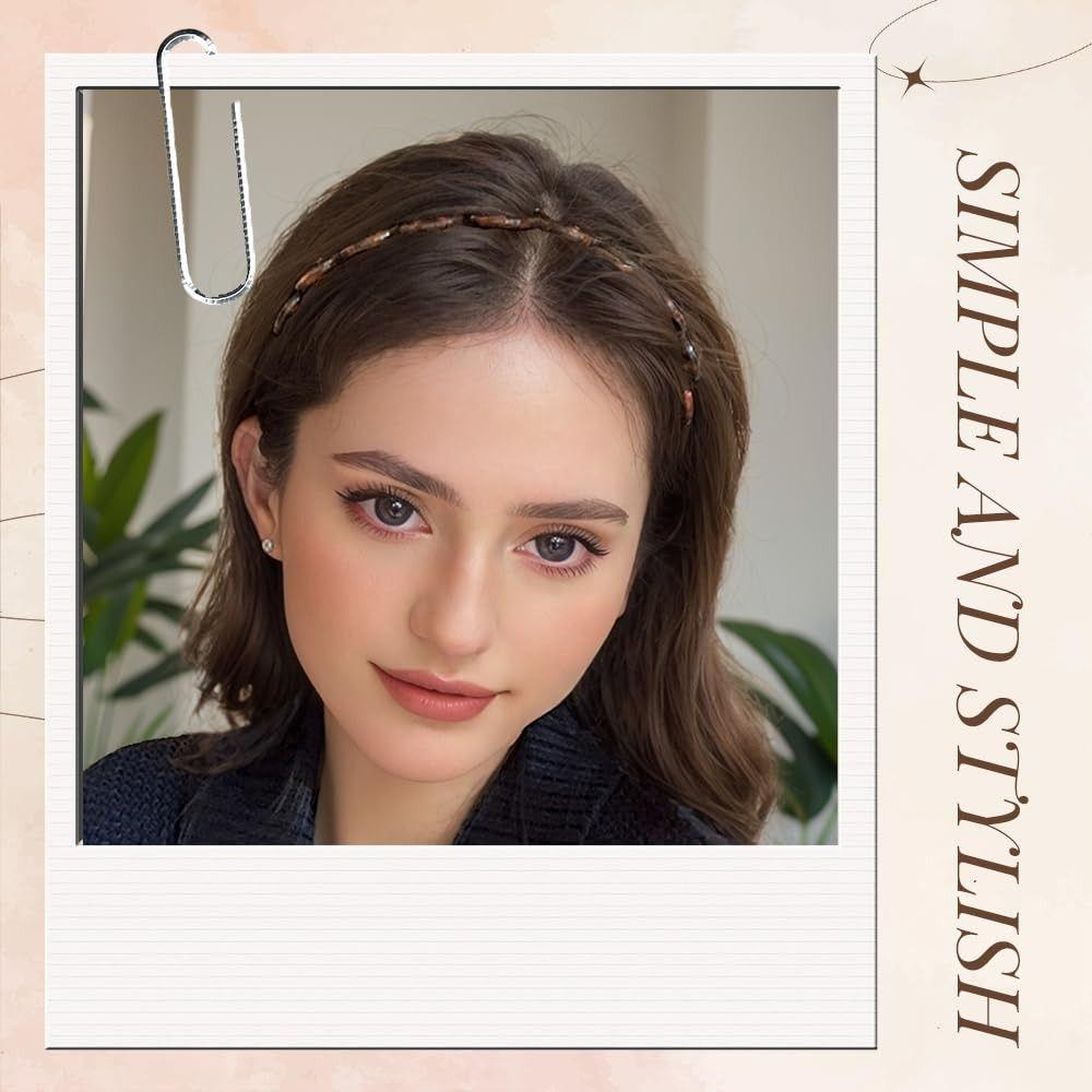 Elastic Wavy Hairband U Shape High Cranium Headband Fashion Hair Comb for Women Girls