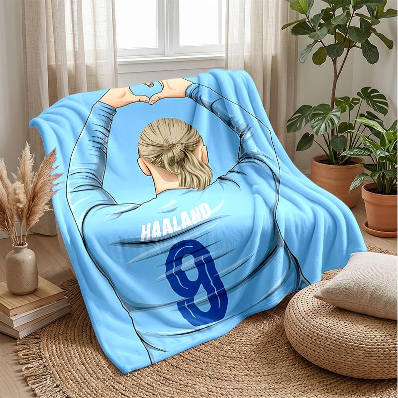 Haaland Theme blanket Soft Flannel Blanket Plush Throw Blanket Cozy Sofa Bed Blanket for Home Decor