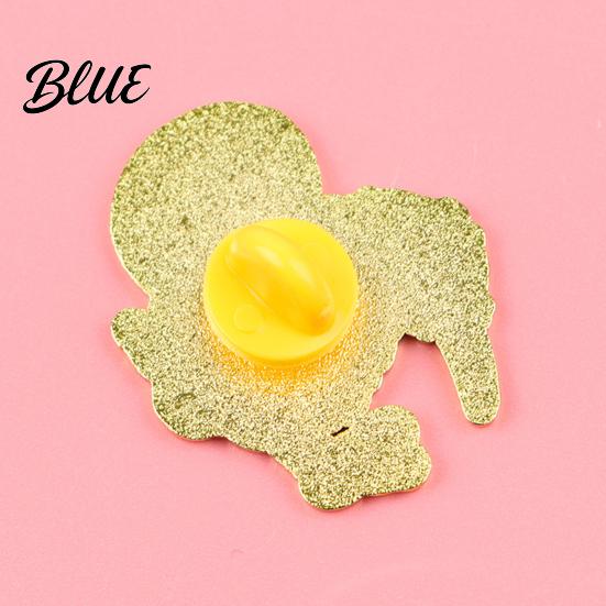 Handmade Brooch Gift Artistic Textured Cartoon Kiwi Bird Design Zinc